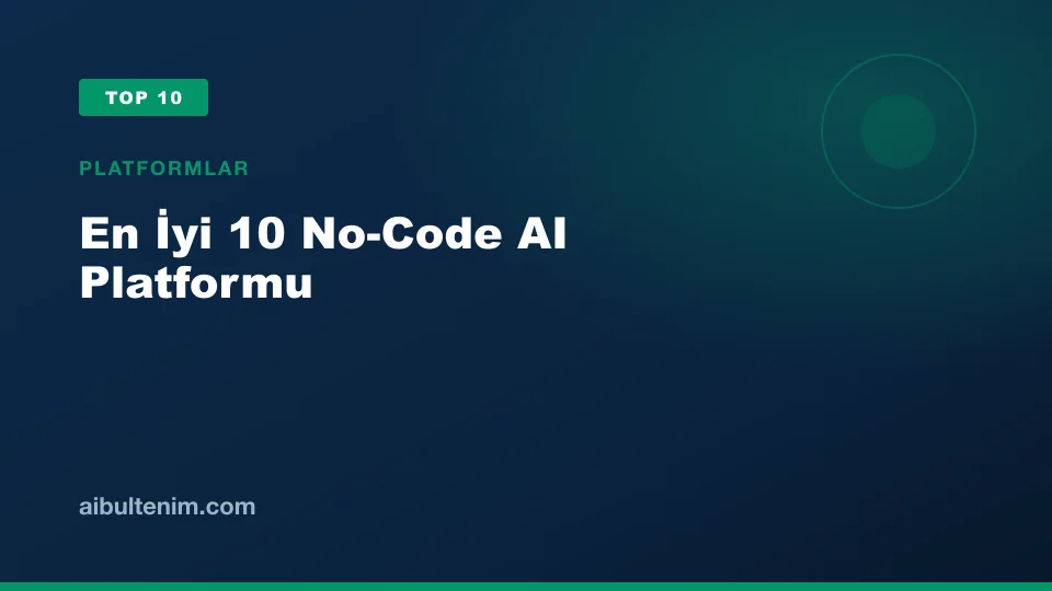 En İyi 10 No-Code AI Platformu kapak görseli